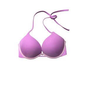 VS Victoria's Secret Bombshell Add-2-Cups Push-Up Swim Bikini Top Pink Size 32D